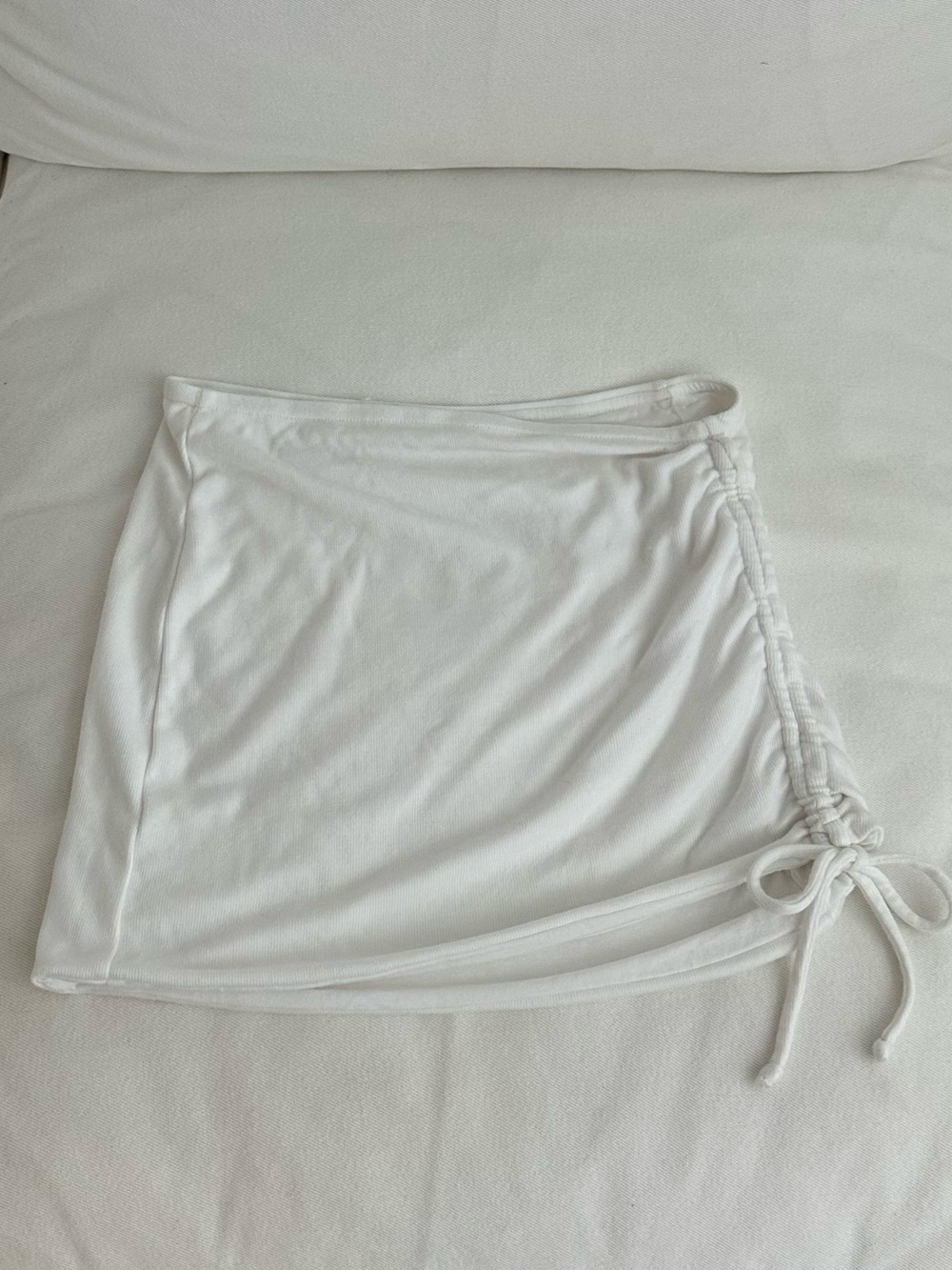 Are You Am I White Mini Skirt